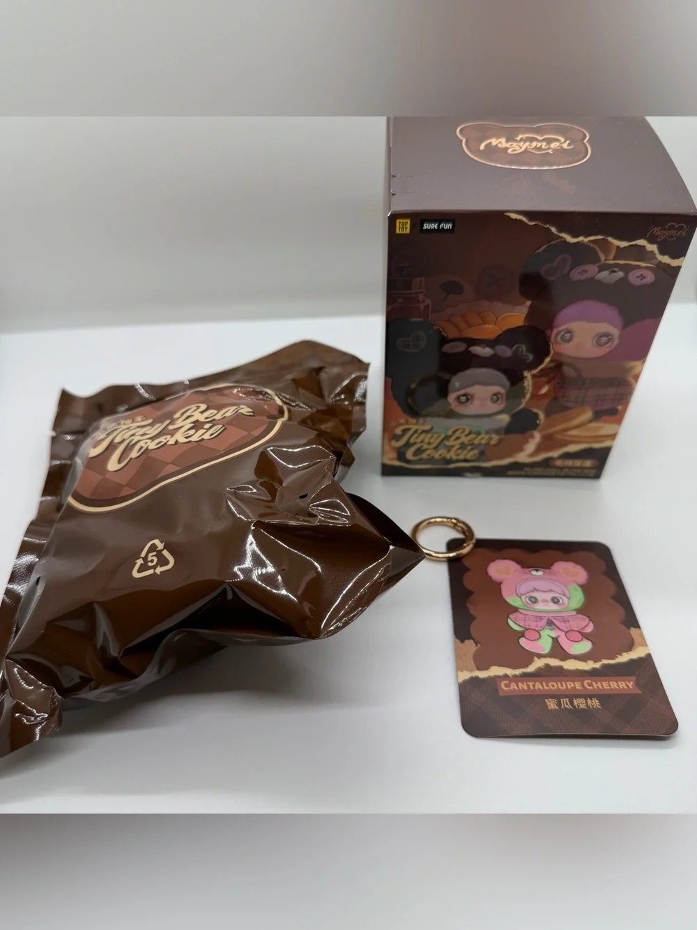 Maymei Tiny Bear Cookie Plush Pendant Confirmed Cantaloupe Cherry Doll